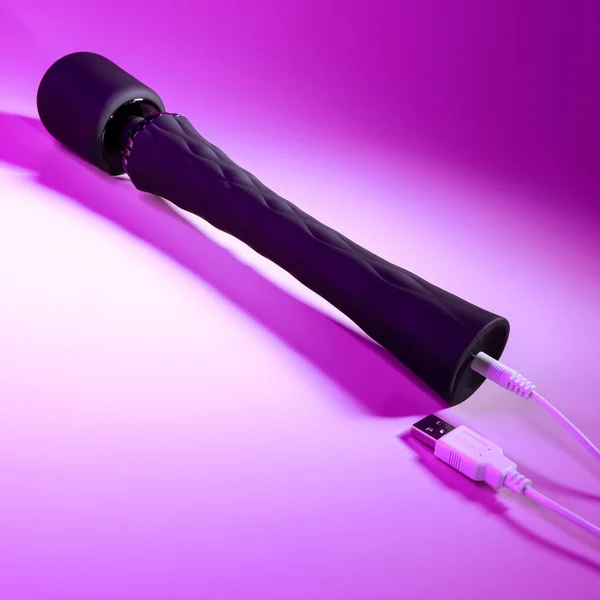 Playboy Royal Rechargeable Silicone Wand Vibrator Black — image 7 of 7