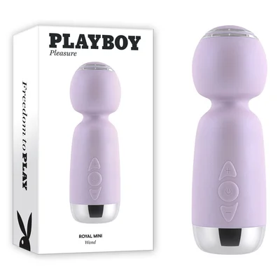 Playboy Royal Mini Rechargeable Silicone Wand Vibrator Opal