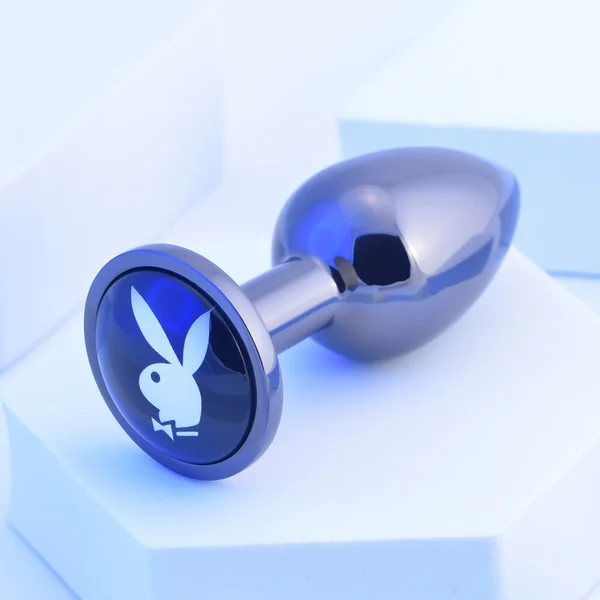 Playboy Tux Small Metal Anal Plug Hematite — image 2 of 8