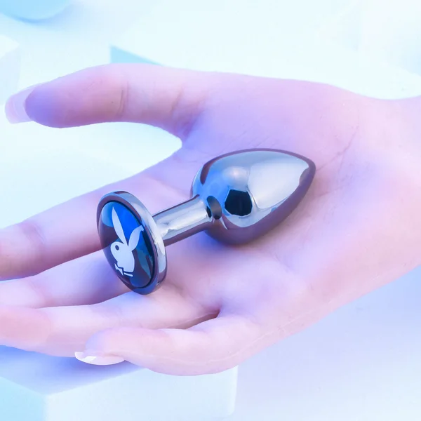 Playboy Tux Small Metal Anal Plug Hematite — image 4 of 8