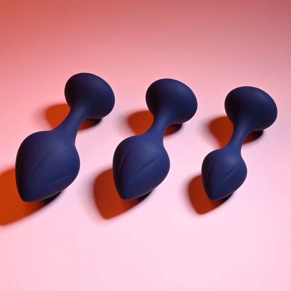 Playboy Tail Trainer 3-piece Silicone Anal Training Kit Navy — image 2 of 7