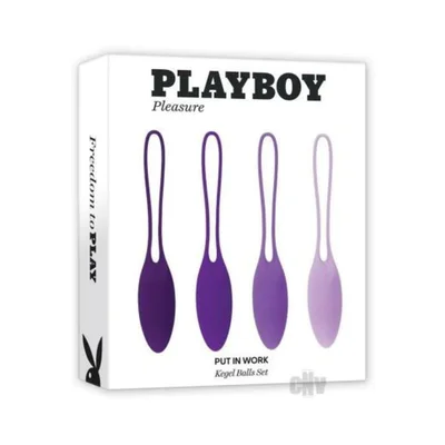 Playboy Put In Work 4 piece Silicone Kegel Balls Set Acai Ombre