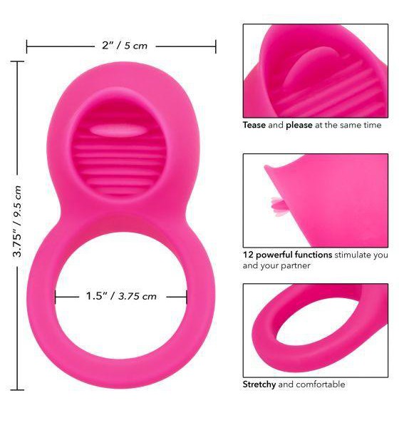 Vibrating Silicone Cock Ring - Flickering Tongue Teases Her Clit! — image 4 of 7