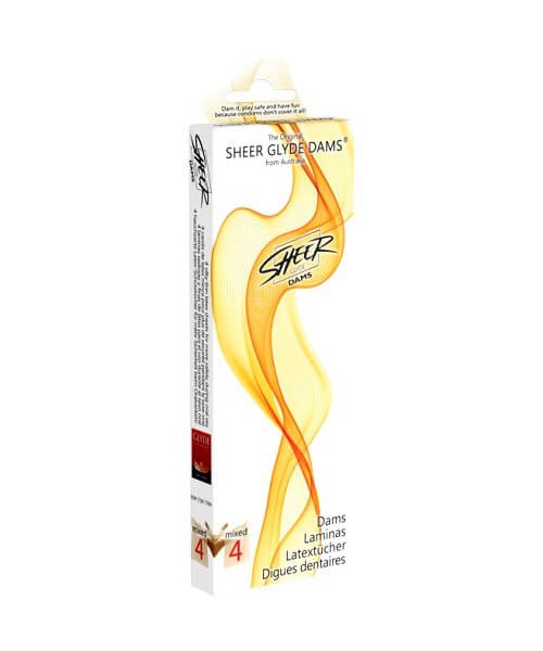 Sheer Glyde Vegan Dams Mixed Flavour 4 Pack