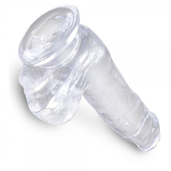 King Cock Clear 6 Inch Dildo With Balls