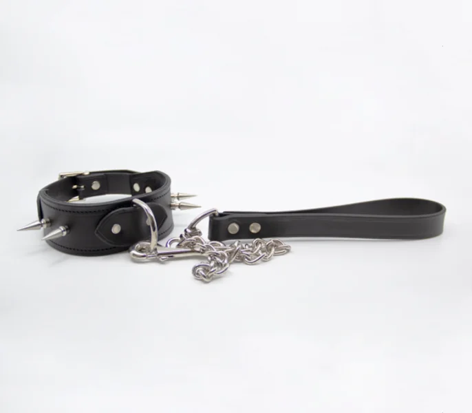 LEA001 Leather & Chain Lead