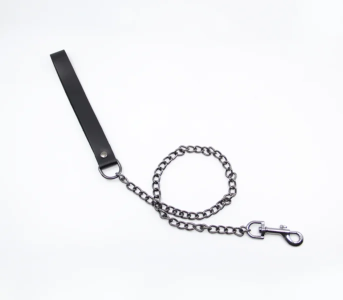 LEA048 Leather & Chain Lead — image 6 of 10