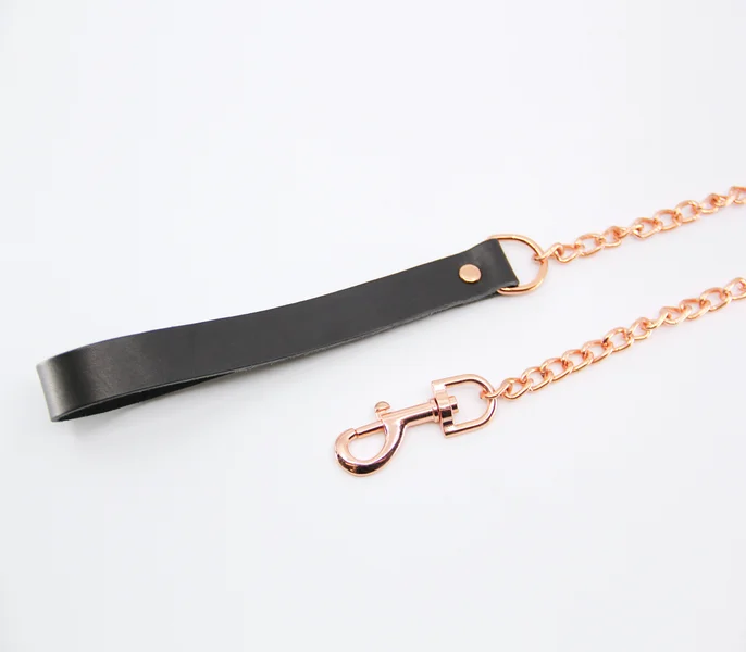 LEA048 Leather & Chain Lead — image 8 of 10