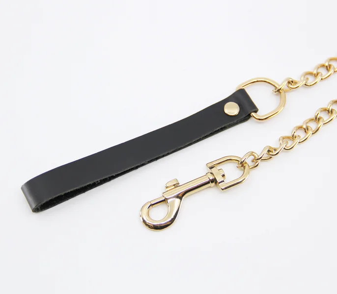 LEA048 Leather & Chain Lead — image 4 of 10
