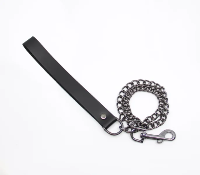 LEA048 Leather & Chain Lead — image 5 of 10