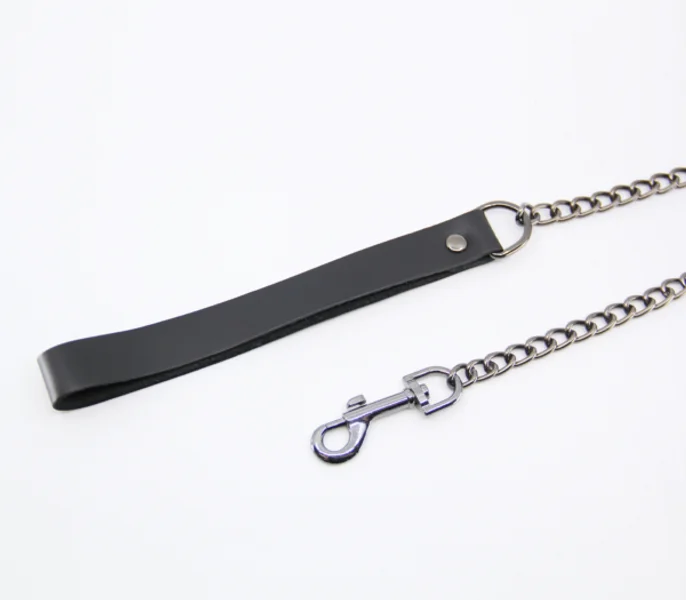 LEA048 Leather & Chain Lead — image 7 of 10