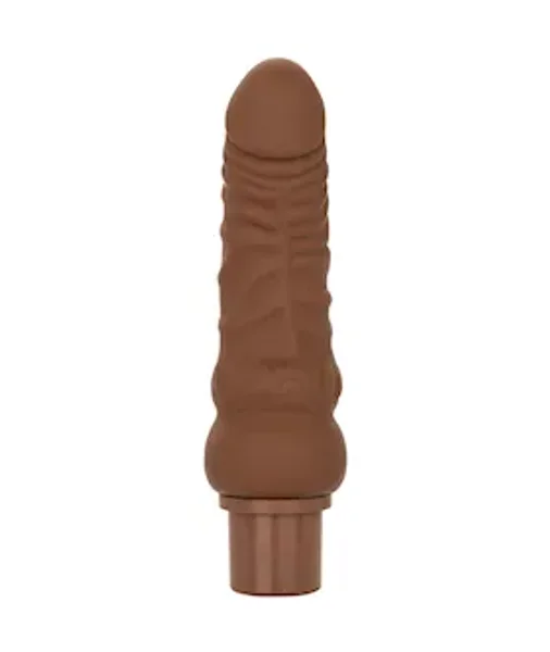 Rechargeable Power Stud Curvy Vibrating Dildo - Brown - 6.8 Inch — image 7 of 7