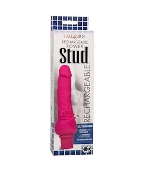 Rechargeable Power Stud Cliterrific Vibrating Dildo - Pink - 7.5 Inch — image 6 of 8