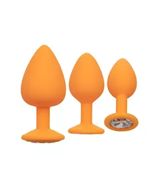 Cheeky Gems Butt Plug Set - Orange - 2 Inch — image 4 of 6
