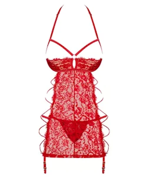Obsessive Rediosa - Chemise And Thong - L/xl — image 11 of 14