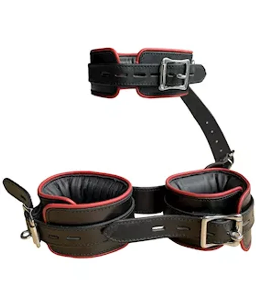 Bound X Wide Leather Cuff And Collar Set — image 6 of 10