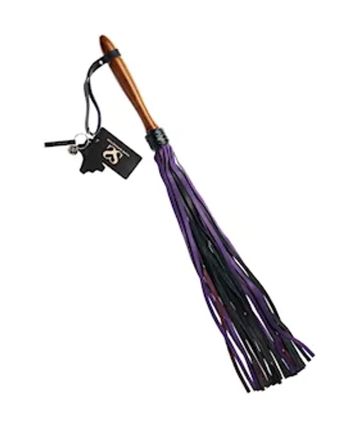 Bound X Calf Leather Flogger With Wooden Handle — image 7 of 9