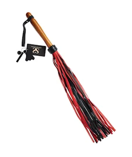 Bound X Calf Leather Flogger With Wooden Handle — image 4 of 9