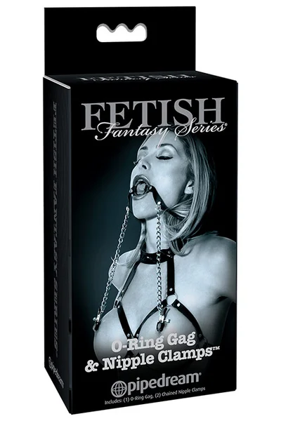 Pipedream Fetish Fantasy Series Limited Edition O Ring Gag & Nipple Clamps — image 2 of 3