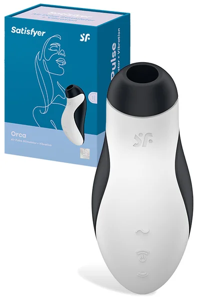 Satisfyer Orca - 4.5" Air Pulse Clitoral Stimulator with Vibration