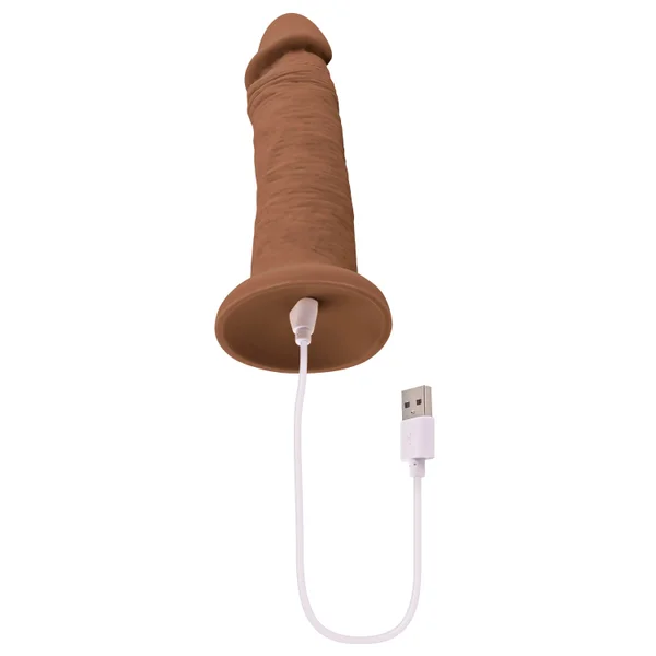 6 Inch Girthy Vibrating Dong - Dark — image 13 of 13