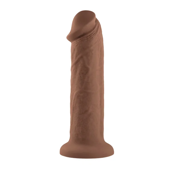 7 Inch Girthy Vibrating Dong - Dark — image 11 of 13