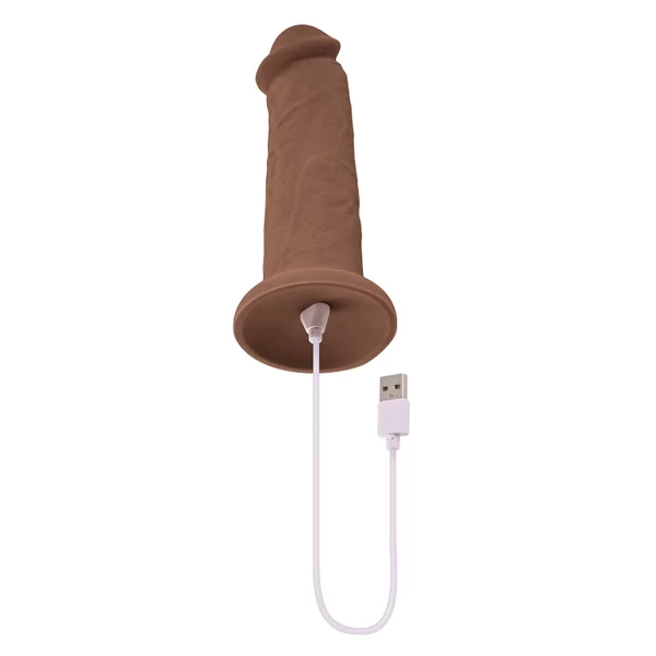 7 Inch Girthy Vibrating Dong - Dark — image 13 of 13