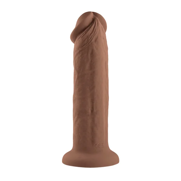 7 Inch Girthy Vibrating Dong - Dark — image 8 of 13