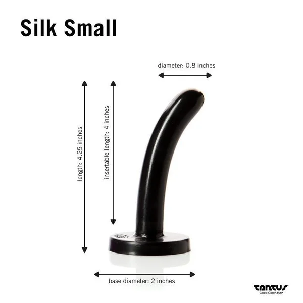 Tantus - Silk Silicone Dildo - Small - Black — image 2 of 4
