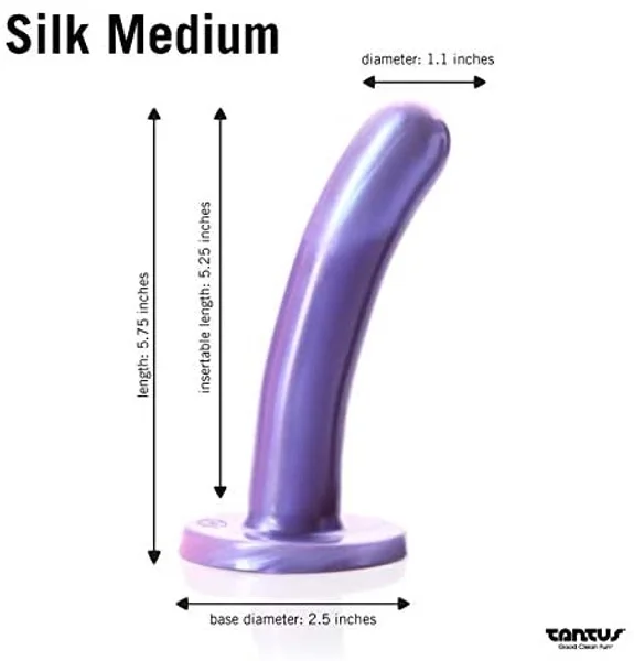 Tantus - Silk Silicone Dildo - Medium - Lavender — image 2 of 6