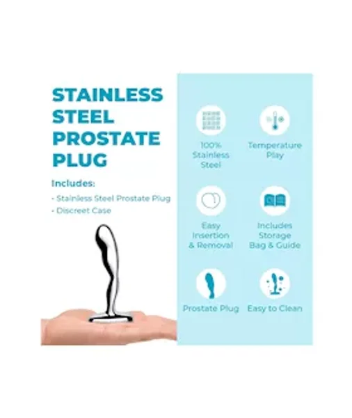 B-Vibe Stainless Steel Prostate Plug — image 20 of 22