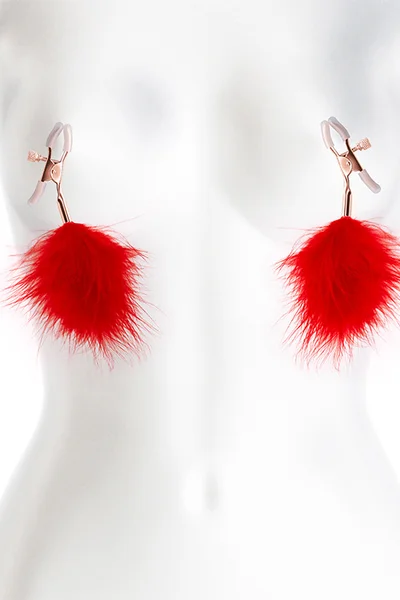 nsnovelties Bound Adjustable Nipple Clamps with Feathers — image 8 of 12