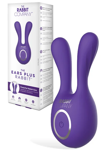 The Rabbit Company Ears Plus 4" Rabbit Vibrator with Extra Long Ears