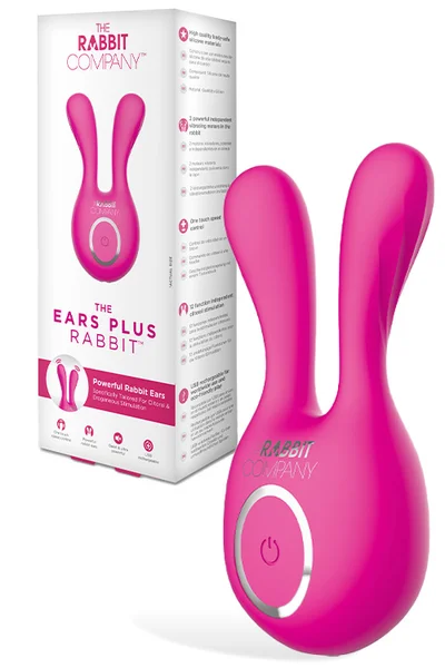 The Rabbit Company Ears Plus 4" Rabbit Vibrator with Extra Long Ears