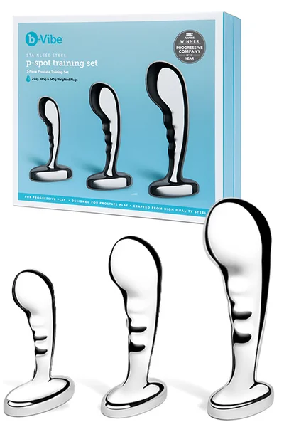 B-Vibe 3 Piece Stainless Steel P Spot Training Set — image 7 of 12