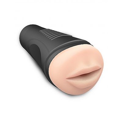 Self Lubrication by Shots America Easy Grip XL Oral Masturbator Flesh