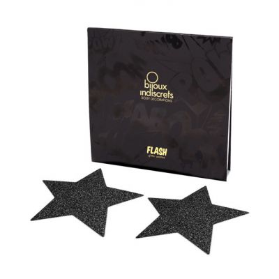 Bijoux Indiscrets Pasties Flash Star Black