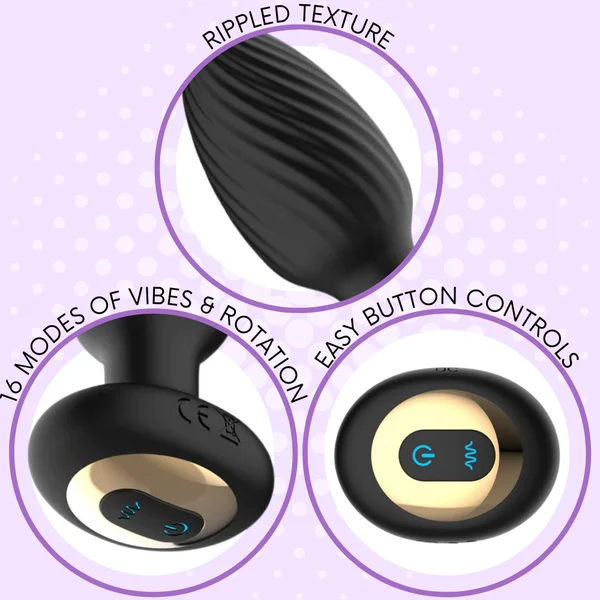 Wireless Rotating & Rim Job Anal Plug — image 11 of 22