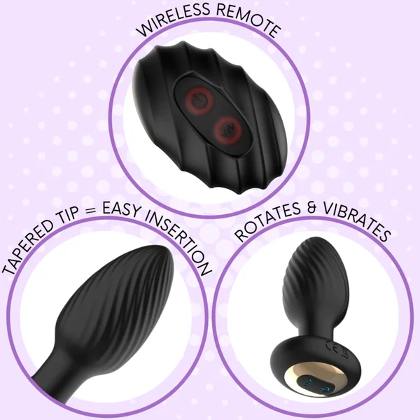 Wireless Rotating & Rim Job Anal Plug — image 17 of 22
