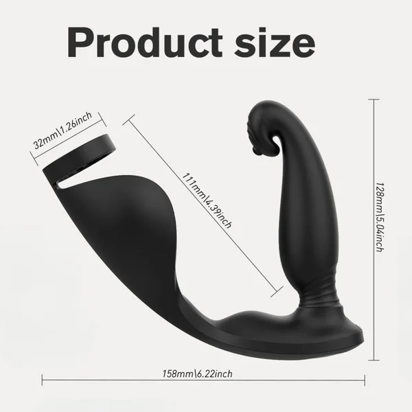 (NEW Pull 1 for MKTG) Vibrating Cock Ring + P-Spot Stimulator — image 17 of 23