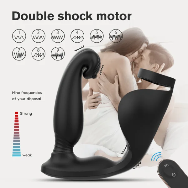 (NEW Pull 1 for MKTG) Vibrating Cock Ring + P-Spot Stimulator — image 7 of 23