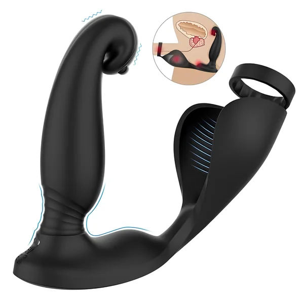 (NEW Pull 1 for MKTG) Vibrating Cock Ring + P-Spot Stimulator — image 3 of 23