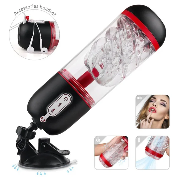 (NEW Pull 1 for MKTG) Vibrating/Sucking Masturbator w/ Voice Mode — image 3 of 15