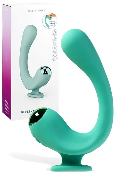 JimmyJane Reflexx Rabbit 2 Heated 7.6" Rabbit Vibrator with Finger Grip — image 6 of 10