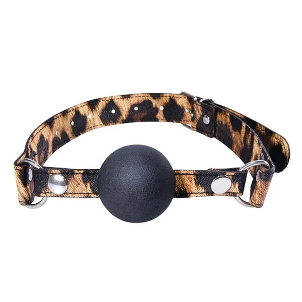Excellent Power Leopard Frenzy Silicone Ball Gag with Leopard Print Strap — image 3 of 3