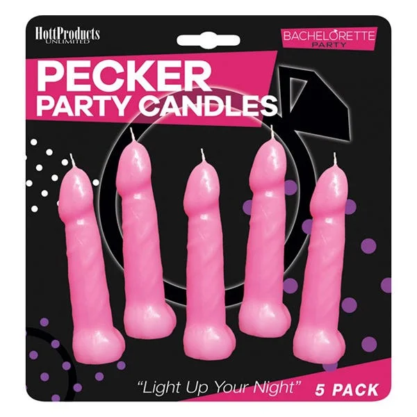 Hott Products Bachelorette Pink Pecker Party Candles 5-Pack — image 3 of 4