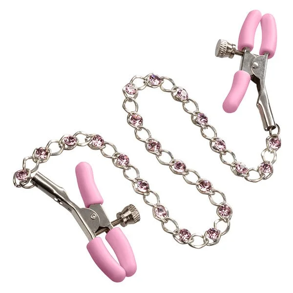 Nipple Play Crystal Chain Pink Nipple Clamps — image 6 of 6