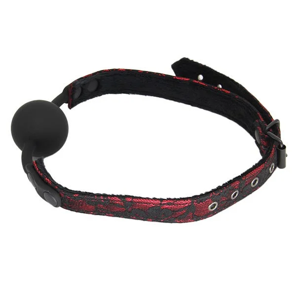 Love In Leather Satin And Lace Silicone Ball Gag — image 7 of 8