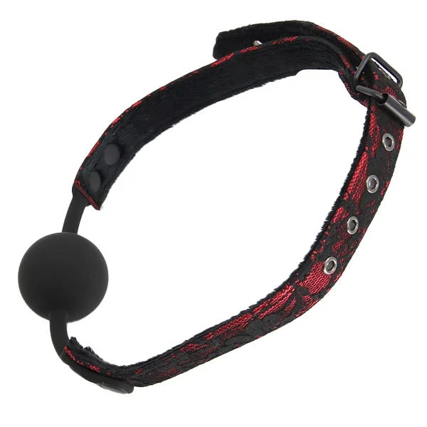 Love In Leather Satin And Lace Silicone Ball Gag — image 8 of 8