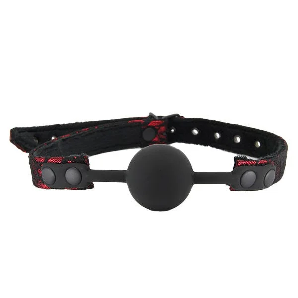 Love In Leather Satin And Lace Silicone Ball Gag — image 5 of 8
